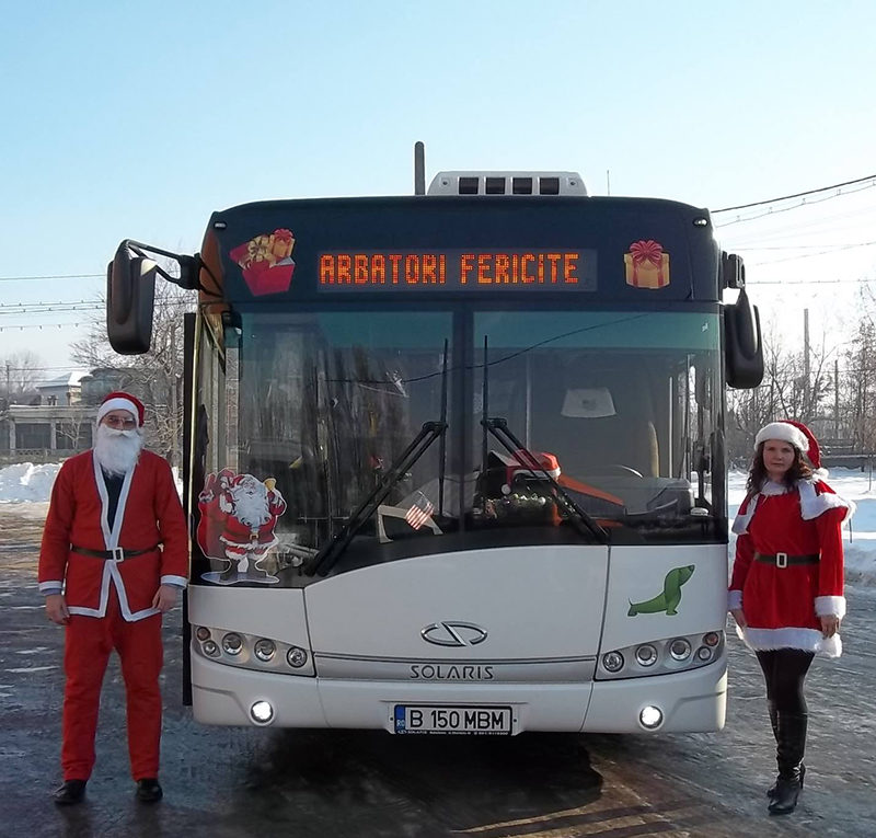 Autobuzul lui Moş Crăciun circulă în perioada 22-31 decembrie