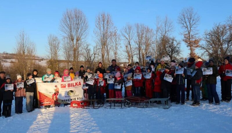 Zeci de copii – concurenți la „Bucuria zăpezii” de la Ciolt